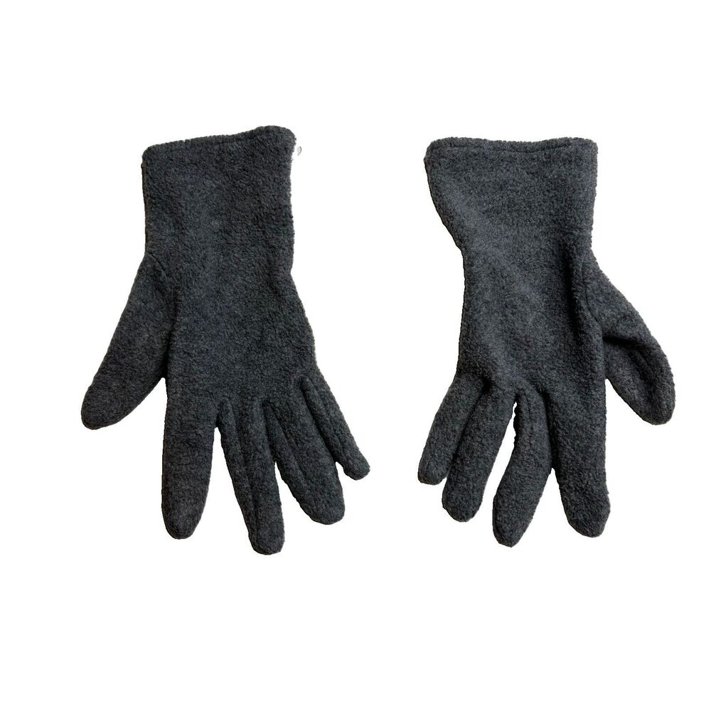 Grey Gray Fleece Womens Gloves Winter Cold weather Gear In good conditon.